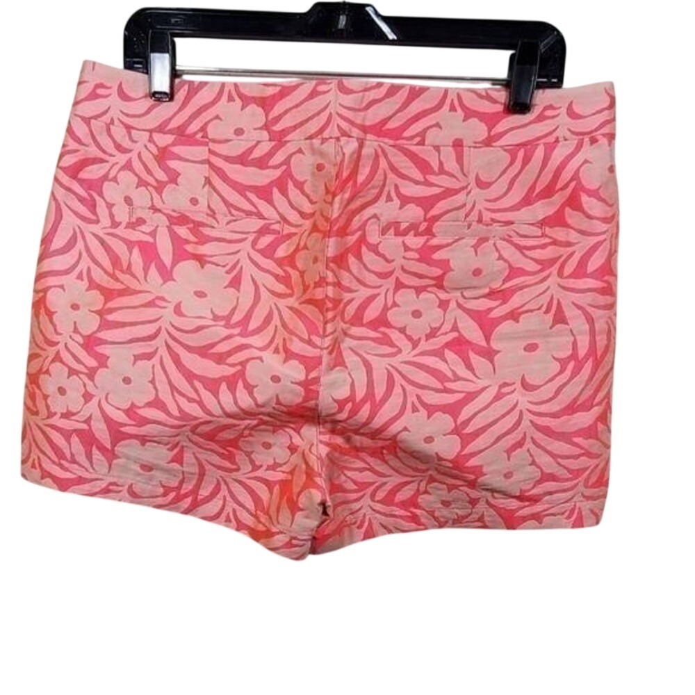 J.Crew Womens Neon Pink Floral Tropical Side Zip Shorts C6192 Size 10 NEW - Picture 3 of 8